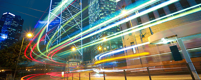 HongKong of modern landmark buildings backgrounds road light
