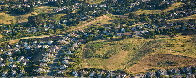 Neighborhood in the outer SF Bay Area