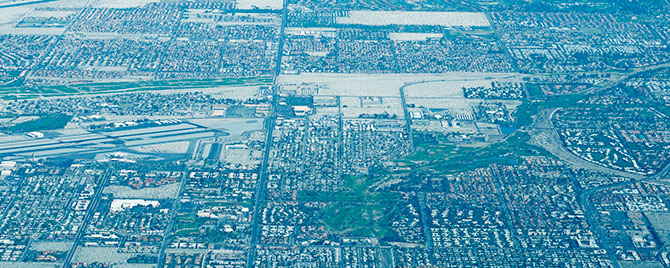 Aerial view of Palm Springs, CA