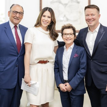(left to right) Alex Mehran, Sr., Chairmain for Sunset Development, CNBC’s Deirdre Bosa, SF Fed President Mary C. Daly, and Curtis Sparrer, co-founder of Bospar PR.