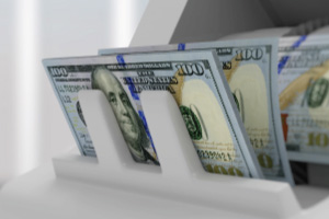 Stack of dollar bills
