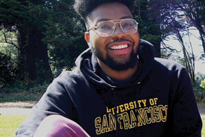An intern smiling
