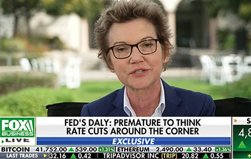 Fed’s Daly Warns It Would Be ‘Premature’ to Think Rate Cuts Are Around the Corner on Fox Business, January 19, 2024