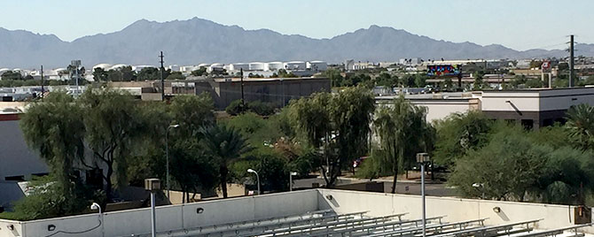 Solar panels on the roof of the San Francisco Fed's Phoenix Processing Center