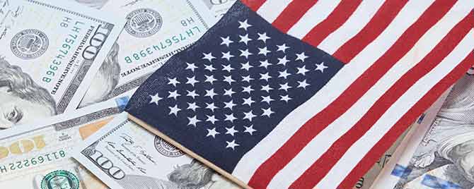 American Cash on $100 Federal Reserve Notes