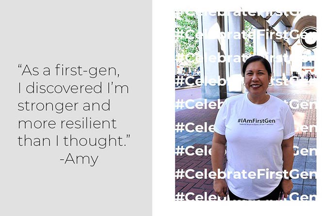 Amy Ferraz says, as a first gen, I discovered I am stronger and more resilient than I thought.
