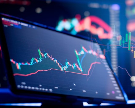 Planning and strategy financial portfolio and assets manager analyzing . Financial and banking