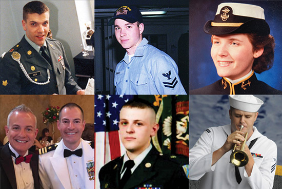 Charlie Mike's founding steering committee members during their time in uniform: Johann Auer, Kevin Luke, Darlene Wilczynski, Gary Ross, Don Perkins, and Alex Tidd.