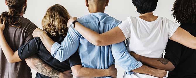 People with Arms Linked