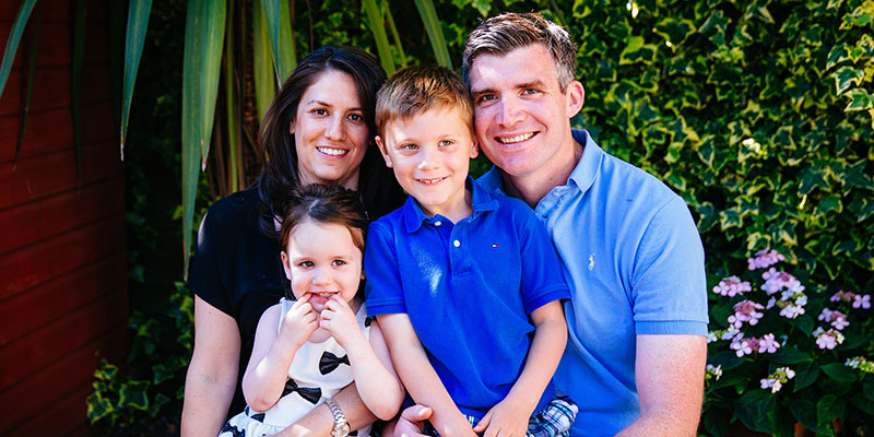 Elizabeth with her husband and children