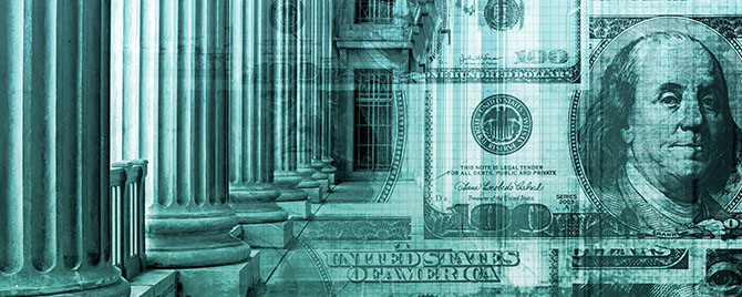 Image of Federal Reserve Building and Cash
