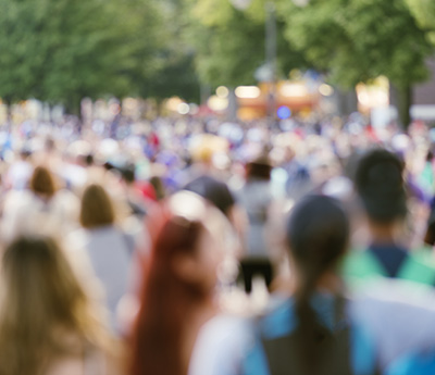 Crowd at an outdoor event.