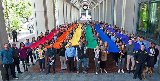 San Francisco Fed's Human Pride Banner