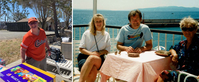 Christine Strmac (left). Christine on a trip with her family after her college graduation (right).