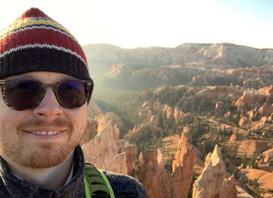Lee on a hike in Bryce Canyon National Park.