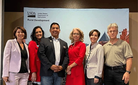 SF Fed's Leilani Barnett (second from right) with leaders of the Idaho Rural Success Summit. 