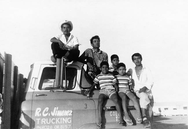 Kylie’s father, Manuel, and his brothers, Tio Arturo and Tio Adrian, working on the ranch.