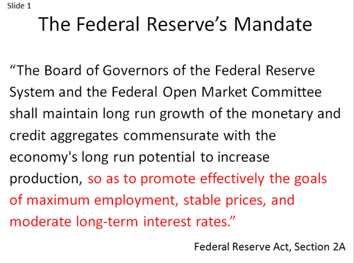 The Federal Reserve's Mandate