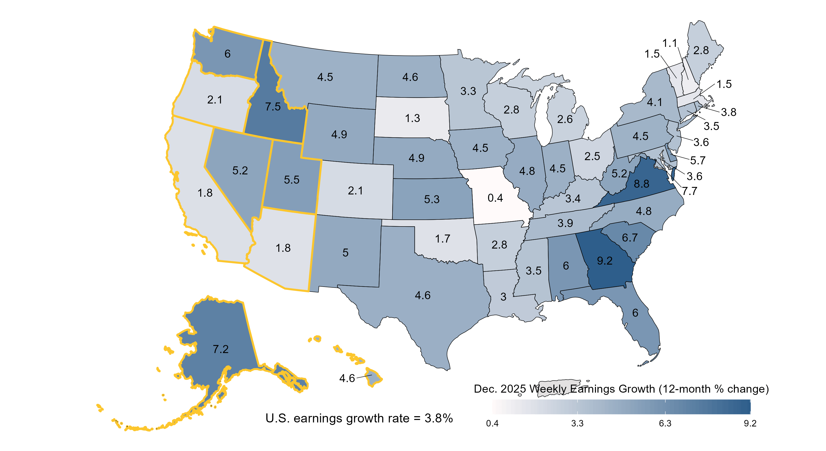 Sapin Income Map Regional Indicators for Labor Markets and Prices - San Francisco Fed
