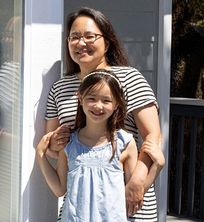 Marica Chen with her daughter Kiana