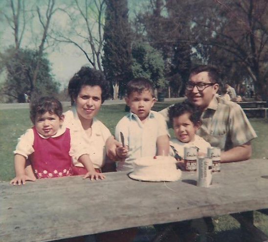 Monroy family birthday picnic in 1968