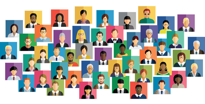 Illustration of diverse workforce