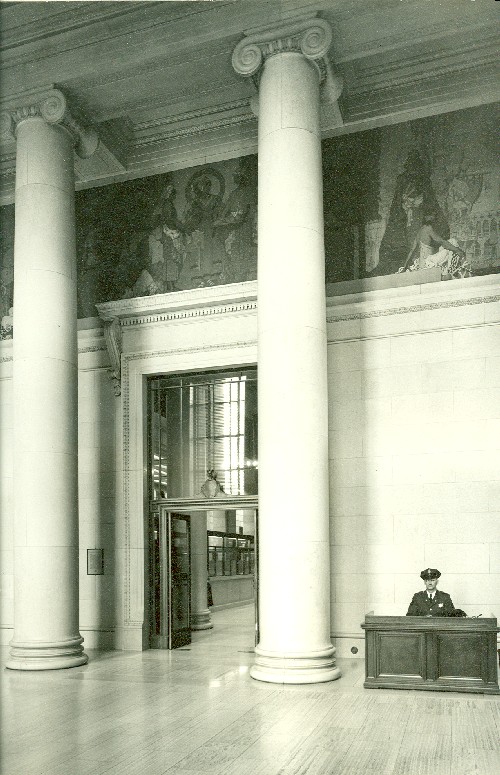 San Francisco Fed lobby in the 1940s