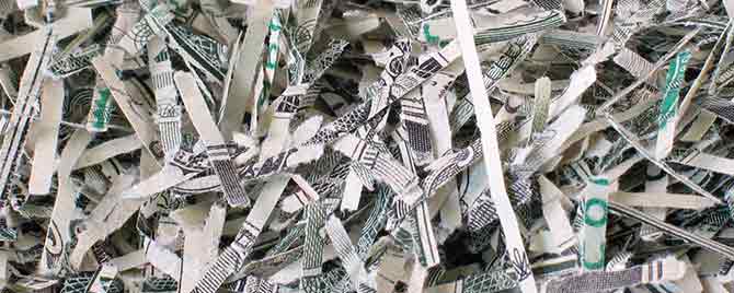 Cash Shreds for Recycling