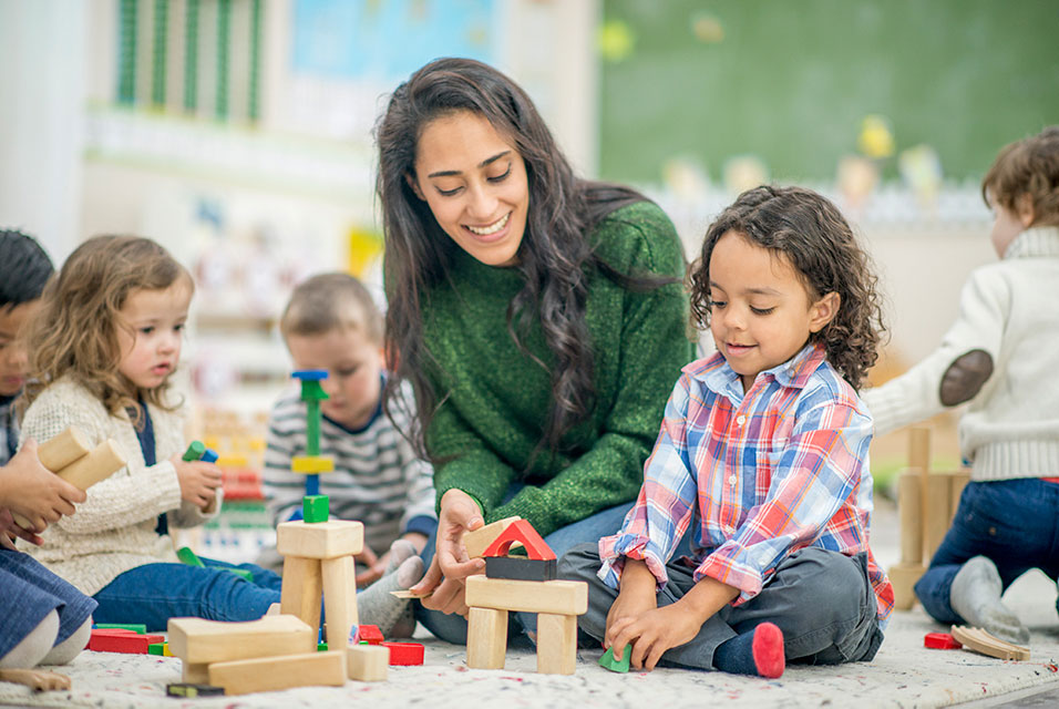 children playing in daycare