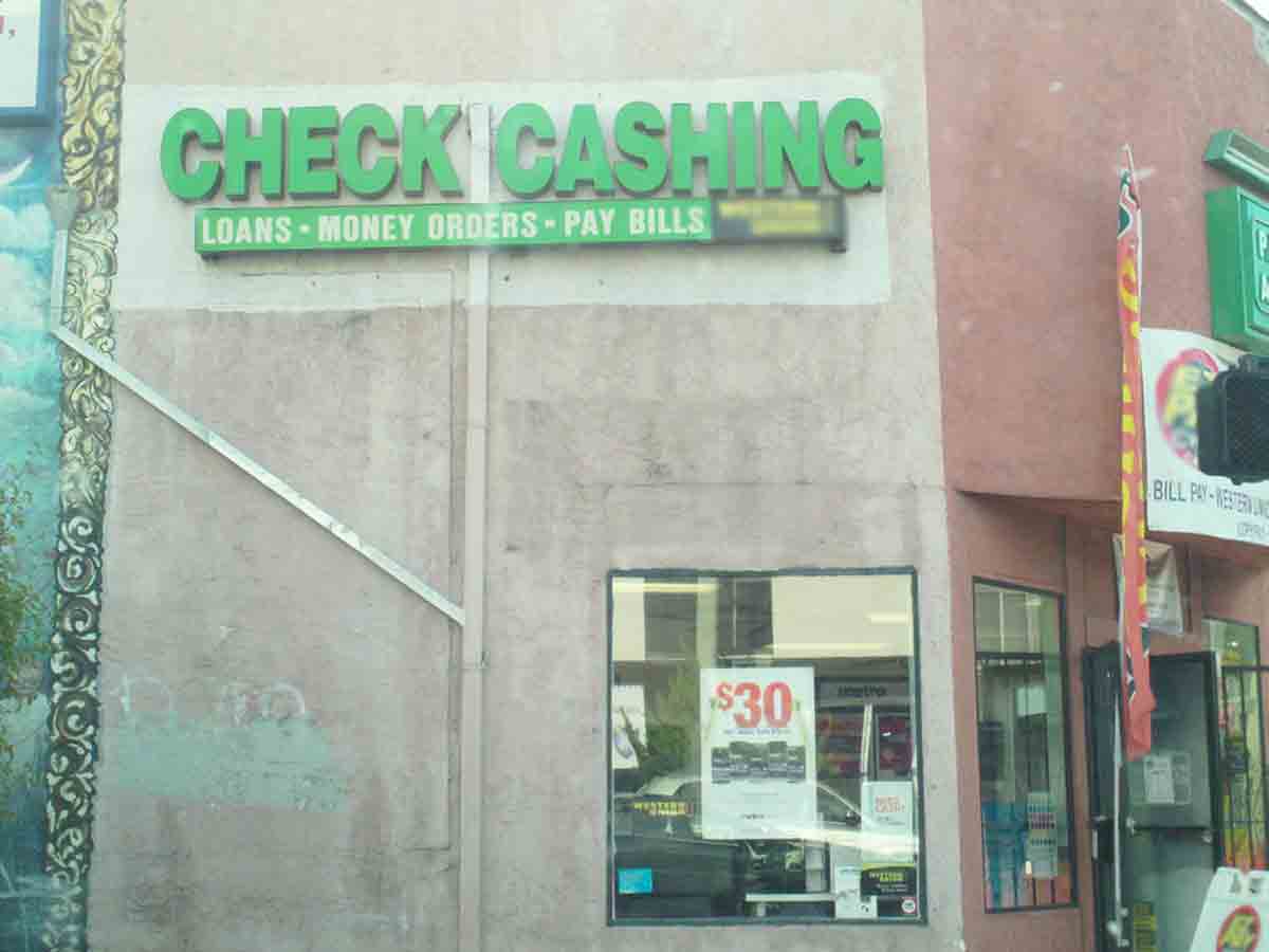 Check cashing store