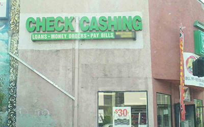 Check cashing store