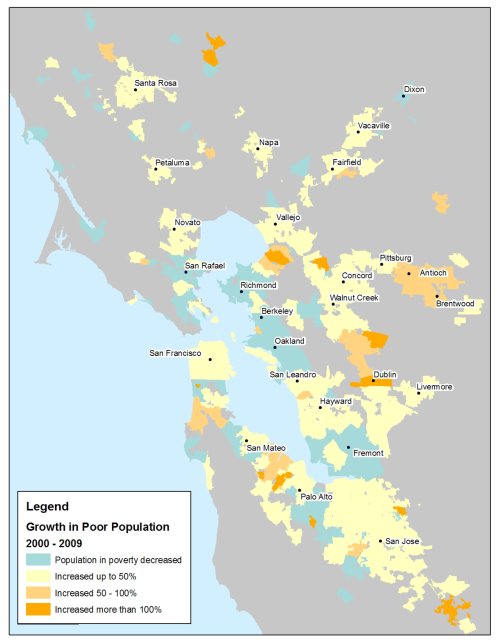 Suburbanization of Poverty in the Bay Area