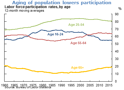 Aging of population lowers participation