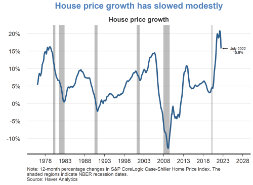 House price growth has slowed modestly