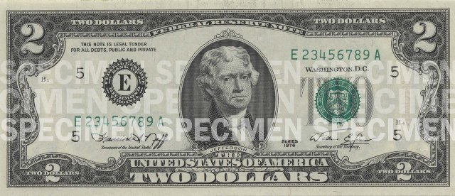$2 Federal Reserve Note