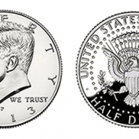half dollar, US Currency, Money, Coins