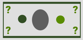 note with question marks or unclear value
