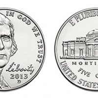 nickel, US Currency, Money, Coins