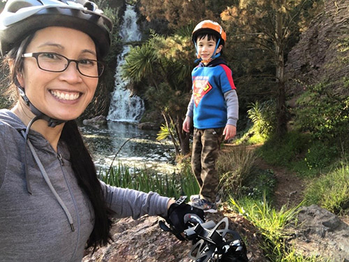 Stephanie Salazar with her son David