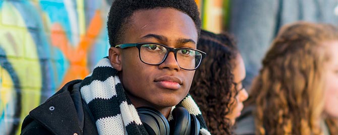 Young Black Man in Focus